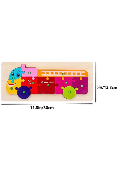Choice4 Fire Engine Wooden Puzzles for Kids, Number Puzzle, Dinosaur Puzzles ...