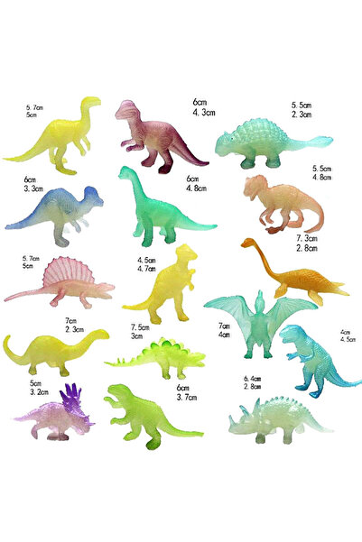 Choice 16 piece different 16 Pieces/bag Jurassic World Noctilucent Glow In Th...