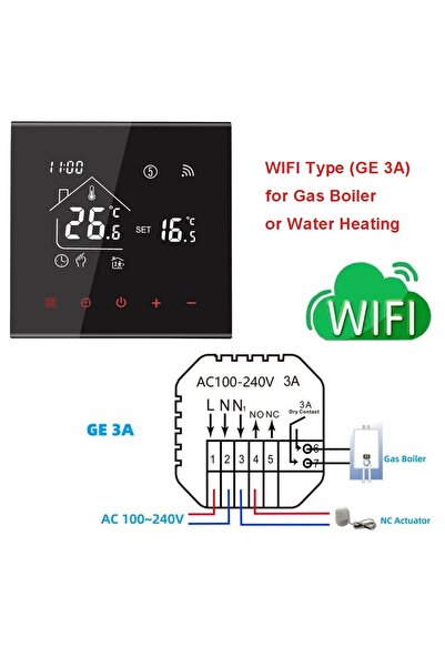 Choice ترموستات أرضية دافئة M4A-GE-HH-WIFI MINCO HEAT Tuya WiFi 3A 16A غلاية ...
