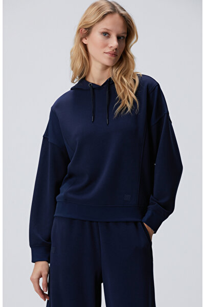 Network Lacivert Kapüşonlu Sweatshirt