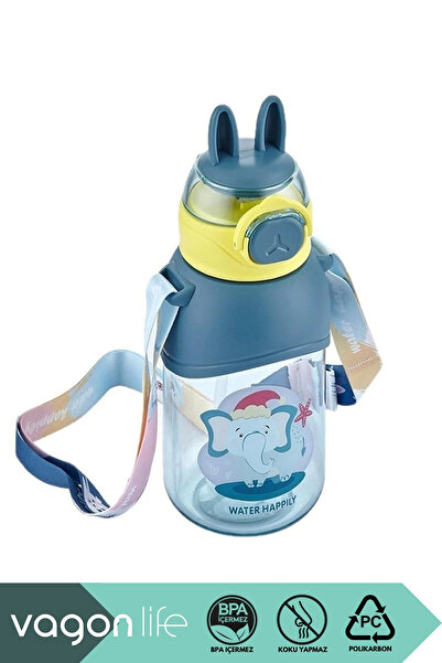 Vagonlife 650ml Yeni Koleksiyon Boyun Askılı Silikon Yumuşak Pipetli Kulaklı ...