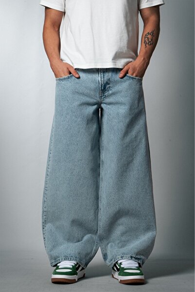 GRJ denim Pantaloni de blugi pentru bărbați, albastru indigo, cu aspect mat, ...