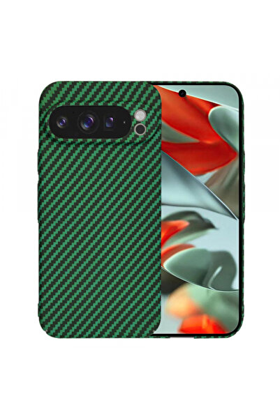 Google Husa pentru Pixel 9 Pro XL, Techsuit, Carbonite FiberShell, Verde