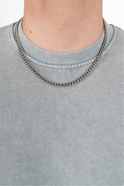 UKHWD SUPPLY 6mm X 50cm Vintage Steel Chain Necklace KA1172GM