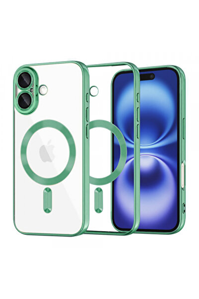 Apple Husa MagSafe pentru iPhone 16, Techsuit, Luxury Crystal, Verde Deschis