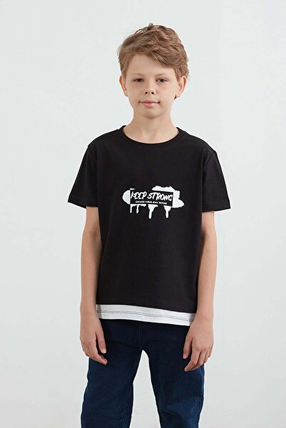 Fulla Moda Tricou pentru băiat cu imprimeu Keep Strong