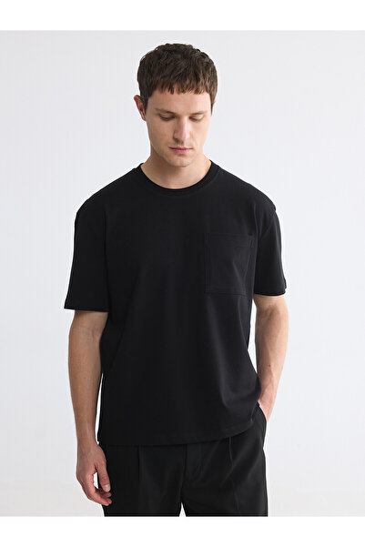 LC Waikiki T-Shirts - Black - Regular fit