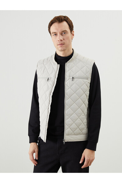 LC Waikiki Trendlucky Standard Fit College Collar Men's Puffer Vest with a Di...