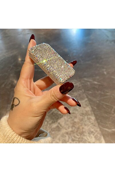 Choice Silvery Diamond 1 Shiny Diamond-Studded Pill Box, Multifunctional Stor...