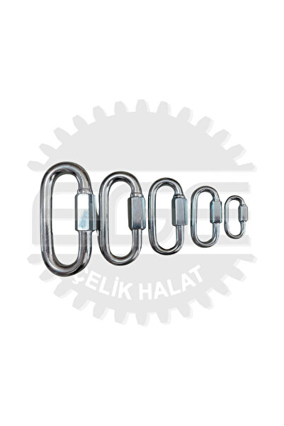 EgeÇelikHalat Oval Karabina Galvanizli 1 Adet Kanca Olta Dağcılık Kamp Malzemeleri Salıncak Anahtar Askı