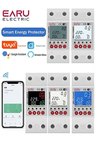 mucize EARU EAMPDW-TY-63 230V Tuya WiFi Akıllı Toprak Kaçağı Devre Koruyucu