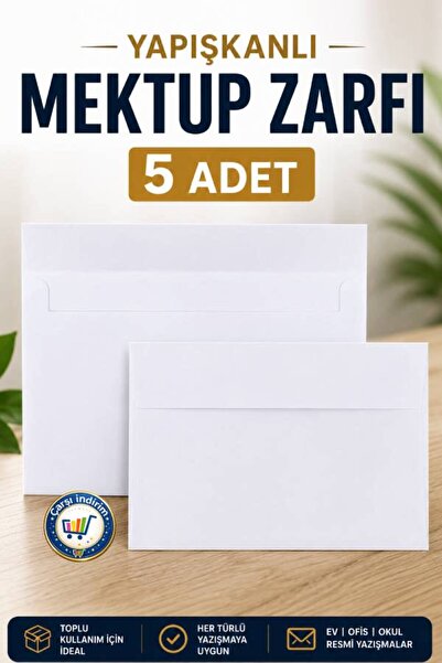 nistabolje 5 Adet Zarf Mektup, Para, Davetiye Zarfı