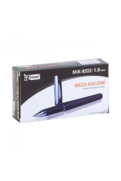 ŞAHİN KIRTASİYE Mikro Roller Kalem MK-8523 İmza Kalemi Siyah 12'li Kutu