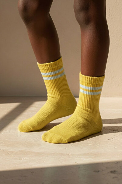 Katia&Bony Strip Patterned Yellow Children's Socks