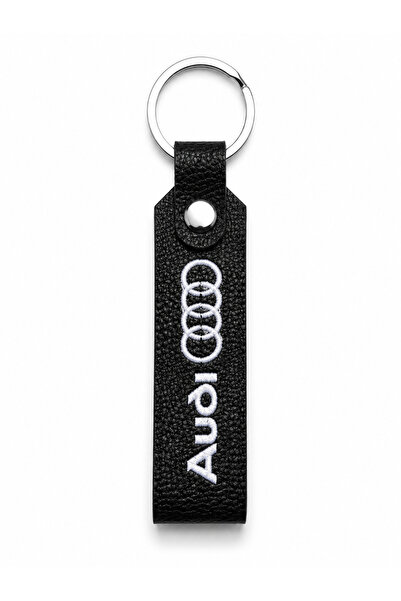 DOCCES Audi logo, štampani crni privjesak od umetne kože