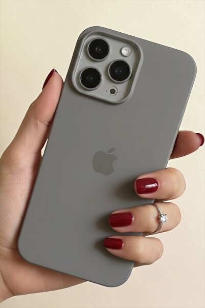 ProNorth IPhone 15 PRO Uyumlu Kılıf Logolu Lansman Soft Yumuşak Içi Kadife Si...