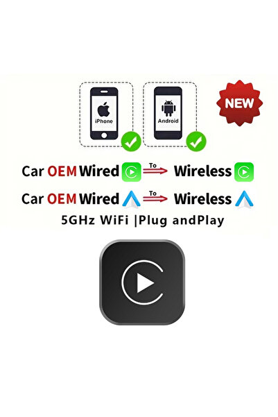 Choice1 CarPlay Adapter 2in1 Wired to Wireless CarPlay Android Auto Adapter f...