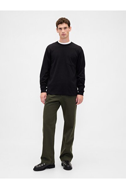 GAP Erkek Haki Canvas '90s Loose Pantolon