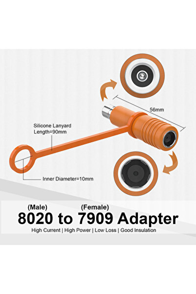 Choice DC7909 F to DC8020 M DC7909 to DC8020 Adapter, DC7909 Female to DC8020...