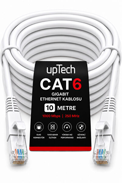 upTech Cat6 Ethernet Cable 10 Meters Rj45 Lan Internet Modem Router Computer ...