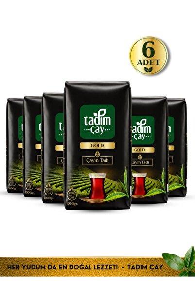 TADIM ÇAY Gold 6 Adet 1000gr (HAKİKİ RİZE ÇAYI, PAKET SİYAH ÇAY)