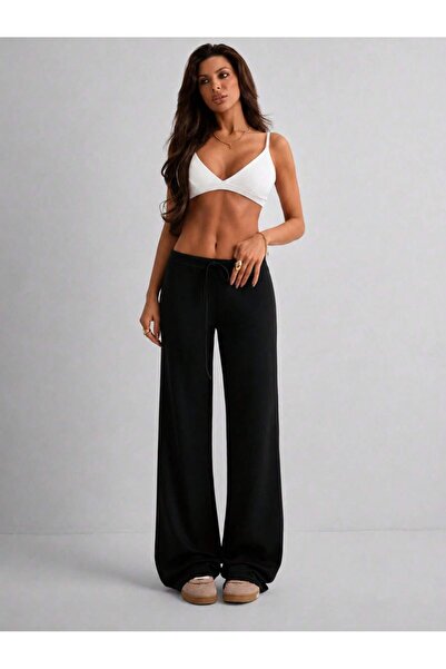 fablair Wide-Leg Low-Rise Modal Sweatpants