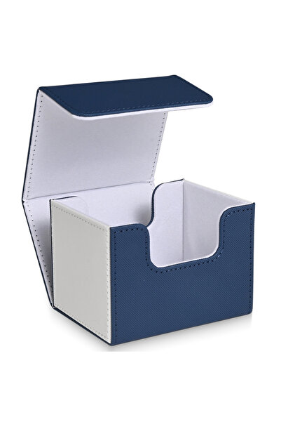 Choice7 Blue-White Card Deck Box,PU leather strong magnet card case, Holds 12...