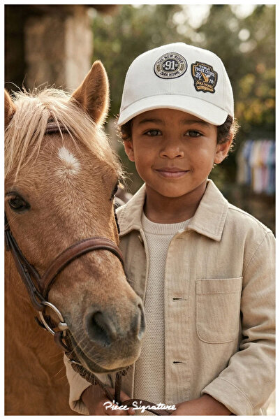 PIECE SIGNATURE 100% Cotton, Hat for Boys (Ages 5-8) (Size 50-53 cm)