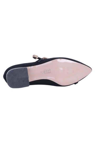 Scarletta 0125 Black-Cream Women's Heeled Shoes