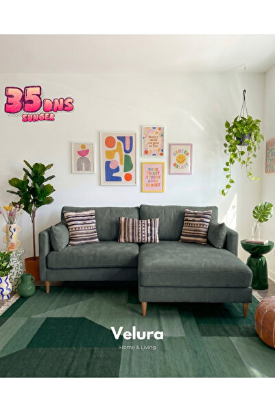 Velura Home & Living Pamela Köşe Koltuk - Su Yeşili