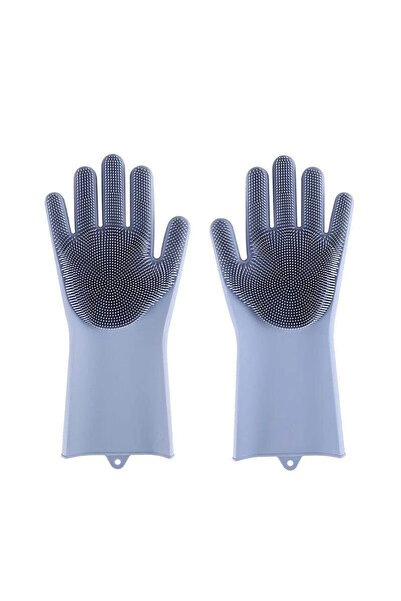 choice2 Grey Pet Grooming Cleaning Gloves Dog Cat Bathing Shampoo Glove Scrub...