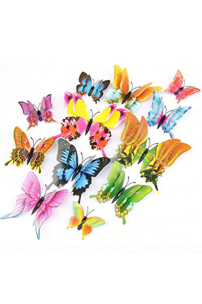 Choice Tailed butterfly Butterfly wall decor 12pieces, 3D butterfly sticker f...