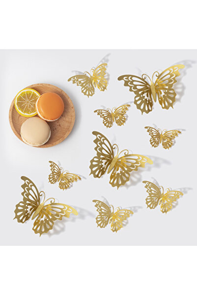 choice2 style 2 48pcs 3D Butterfly Wall Decor 4 Styles 3 Sizes, Gold Butterfl...