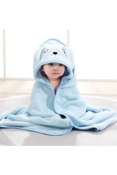 Choice Blue Toddler Bathrobe Infant Bath Towel Boy Girl Blankets Swaddle With...
