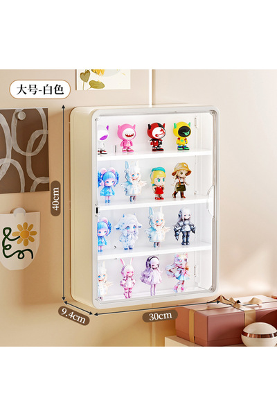 Choice1 White-L Wall Mounted Storage Box For Action Figures Magnetic Suction ...
