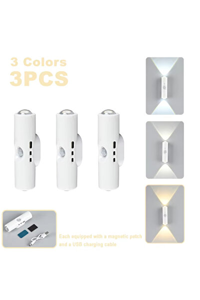 Choice4 3 color 1 Piece Smart RGB Double-head Wall Light Motion Sensor Magnet...