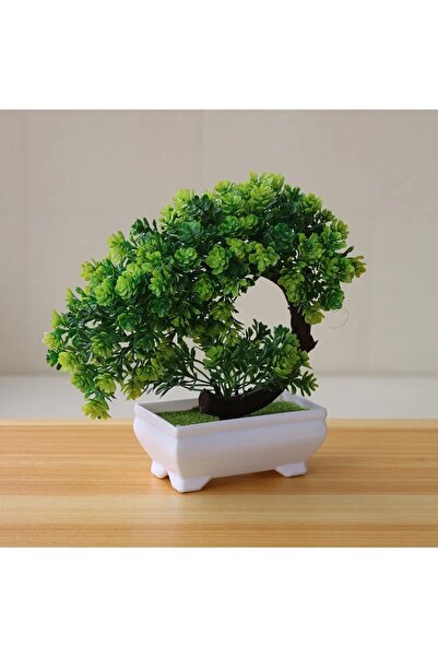 Choice16 Green Artificial Plants Bonsai Simulated Tree Potted Fake Flowers Ta...