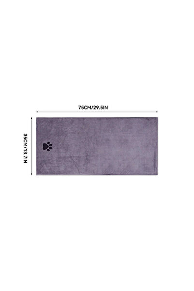 Choice1 Grey 35x75cm 3 Size Options Microfiber Pet Bath Towel Embroidered Sup...