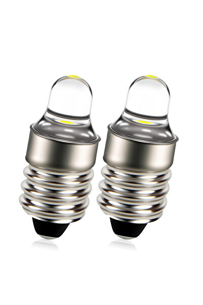 Choice3 No 3V White 2x E10 Led Flashlight Bulb DC3V 12V Instrument Machine Bu...