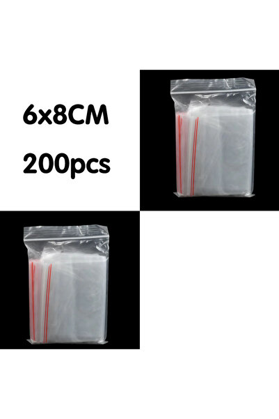 Choice 6x8CM 200pcs 100/200pcs Small Zip Lock Plastic Bag Reclosable Transpar...