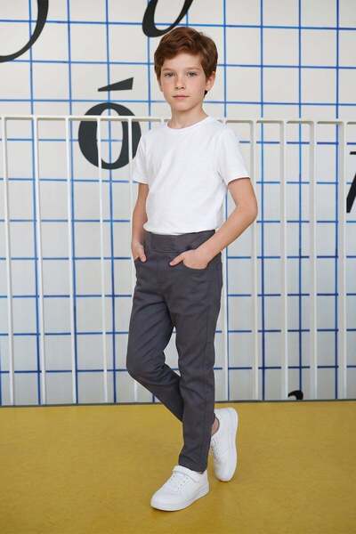 Fulla Moda Dječje unisex pantalone od gabardina sa vezanim strukom