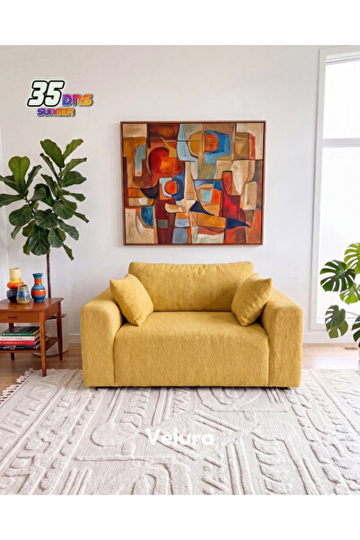 Velura Home & Living Sora Berjer & Tekli Koltuk - Sarı
