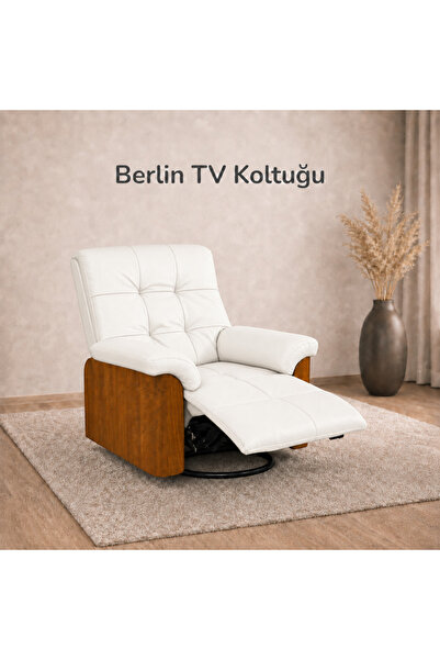 Smarto relax Tv Koltuğu Berjer – Berlin Serisi, Elektrikli Döner Sallanan Kad...