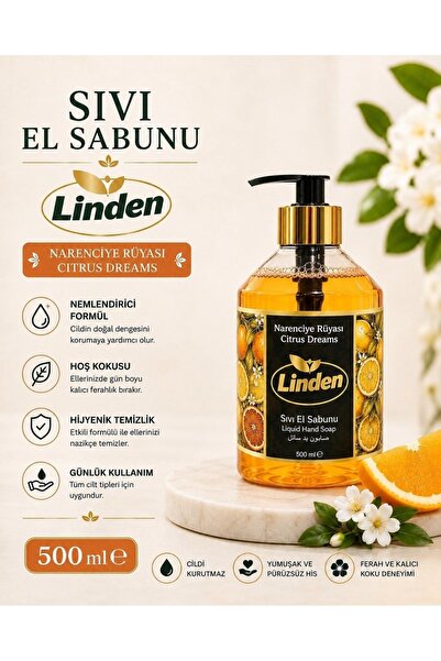 Linden Liquid Hand Soap Citrus Dream 500 ml Citrus Dream