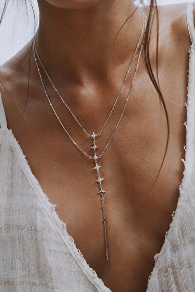 Lavian Accessories Gold Pul Zincir Detaylı Yıldız Y Kolye