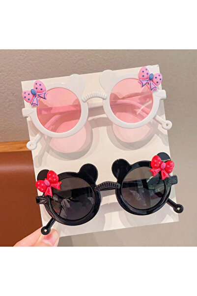 Choice7 White Black 2/3Pcs Boy Girl Cute Bear Frame Bowknot Kids Children Fas...