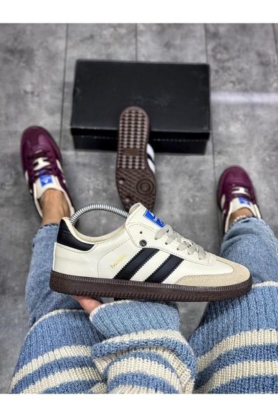 ARONA Lace-Up Unisex Sports Sneaker Shoes-Beige-Black