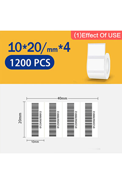 Choice27 1Roll 10x20mm Niimbot B1 White Sticker 3/5/10 Rolls Waterproof Paper...