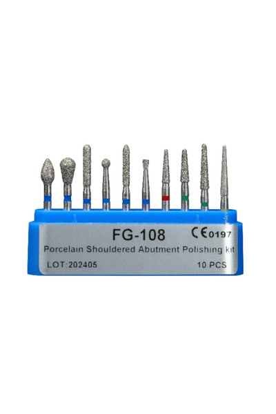 Choice9 مجموعة مثاقب ماسية FG108 لطب الأسنان، عالية السرعة، مع قبضة يدوية، لت...