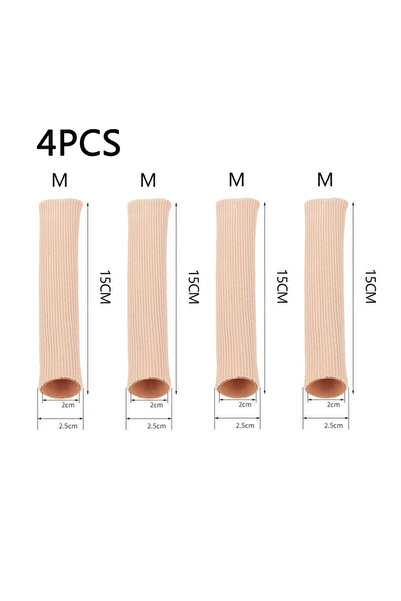 Choice10 M-4PCS 1-8pcs Silicone Cover Cut Fabric Toe Separator Spacer Tube Sl...
